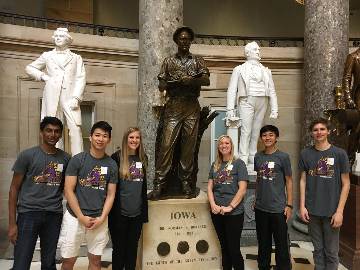 JCSD_SciClub's tweet photo. JHS Science Bowl Team made it to DC.  Was so nice to meet with @SenJoniErnst and @DavidYoungIA https://t.co/wzdfHGJ3yq