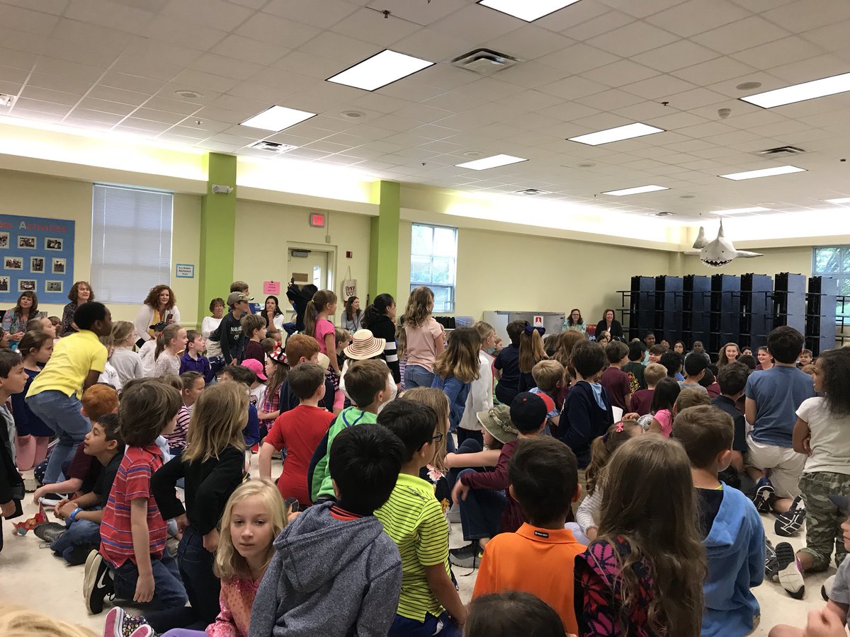 kkcmoffett's tweet photo. The assembly was magical this morning thanks to @MrsCarterReads summer reading launch and her magic tricks! Come visit Winship on Wed. during the summer 12-6 pm!#walkerreads #fillthebookmark https://t.co/pqAXTzYmOl