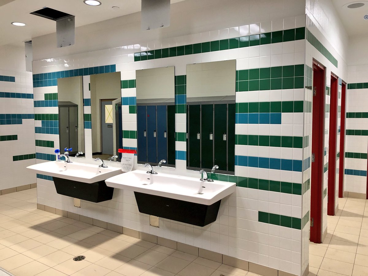 The gender neutral bathrooms that will feature individual bathroom stalls  for students., image size:1200x900