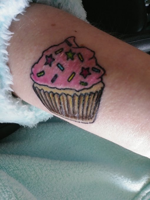 I love my cupcake! Thank you Jessica Turner for putting this beautiful reminder of Indy Marie on me!<a href="/tag/tattoo"class="tags"><span>#tattoo</span></a><a href="/tag/cupcake"class="tags"><span>#cupcake</span></a><a href="/tag/cripplethreat0"class="tags"><span>#cripplethreat0</span></a><a href="/tag/sevensagas%20"class="tags"><span>#sevensagas </span></a>