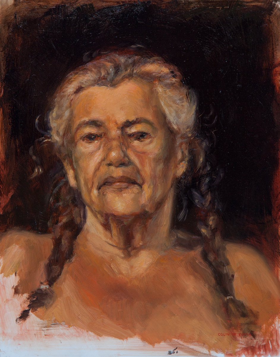 Only ONE portrait was juried into our Open Juried Show and it is by Colin Davis! Here is ©"Elaine", oil on panel, 11" x 14." You can see more of his work at colinwdavis.com and he is on Instagram <a href="/colinwdavis/">Colin Davis</a>.