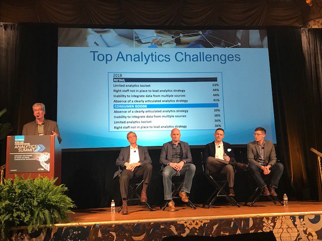CivisAnalytics's tweet photo. CEO @danrwagner on #retail &amp; #CPG analytics success at #RCAS18 "Get the nerds together with the managers, create a small team and learn by doing" https://t.co/0aBftoXRhu