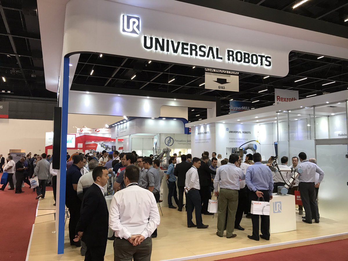 SALMASSOMkt's tweet photo. O mundo é colaborativo. Restam mais 2 dias para se impressionar com o que há de mais avançado em robôs colaborativos. Visite a Universal Robots durante a FEIMEC 2018, no estande F167.
@Universal_Robot #feimec2018 #feimec #saopauloexpo #salmasso https://t.co/SMuURk186I
