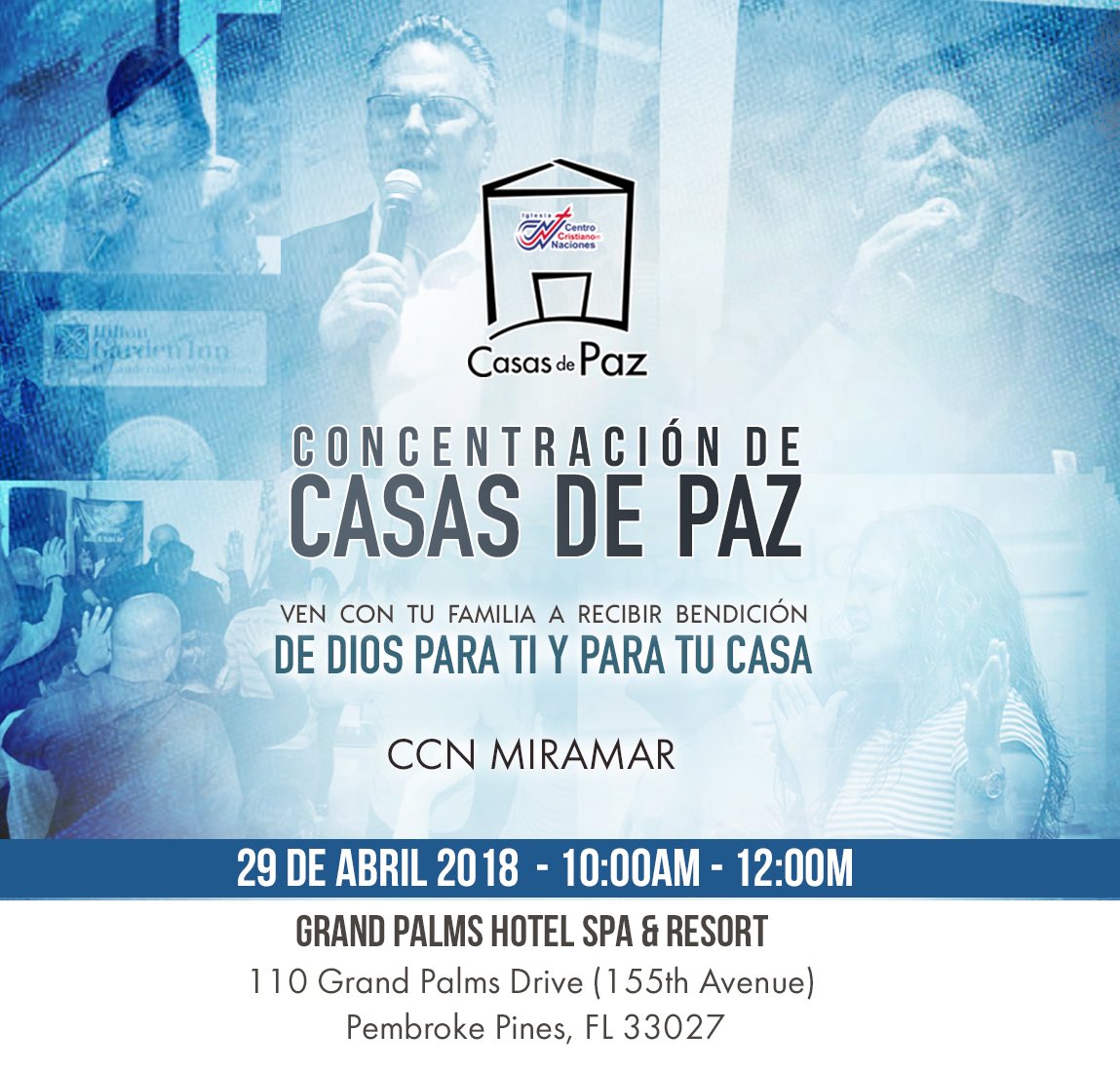 CCN_USA's tweet photo. CCN Miramar se prepara para su primera concentración de Casas de Paz. Te esperamos junto a tu familia. Será un tiempo poderoso para recibir bendición para ti y tu casa. https://t.co/M5HzArflBR