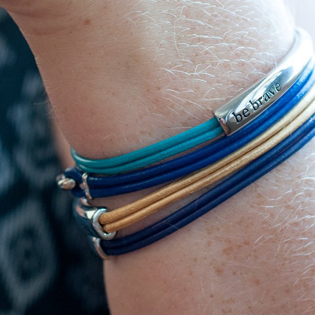 Bravelets's tweet image. One of the happiest moments in life is when you find the courage to let go of what you can't change. Shop our Original Leather Bracelet HERE: bit.ly/braveleather