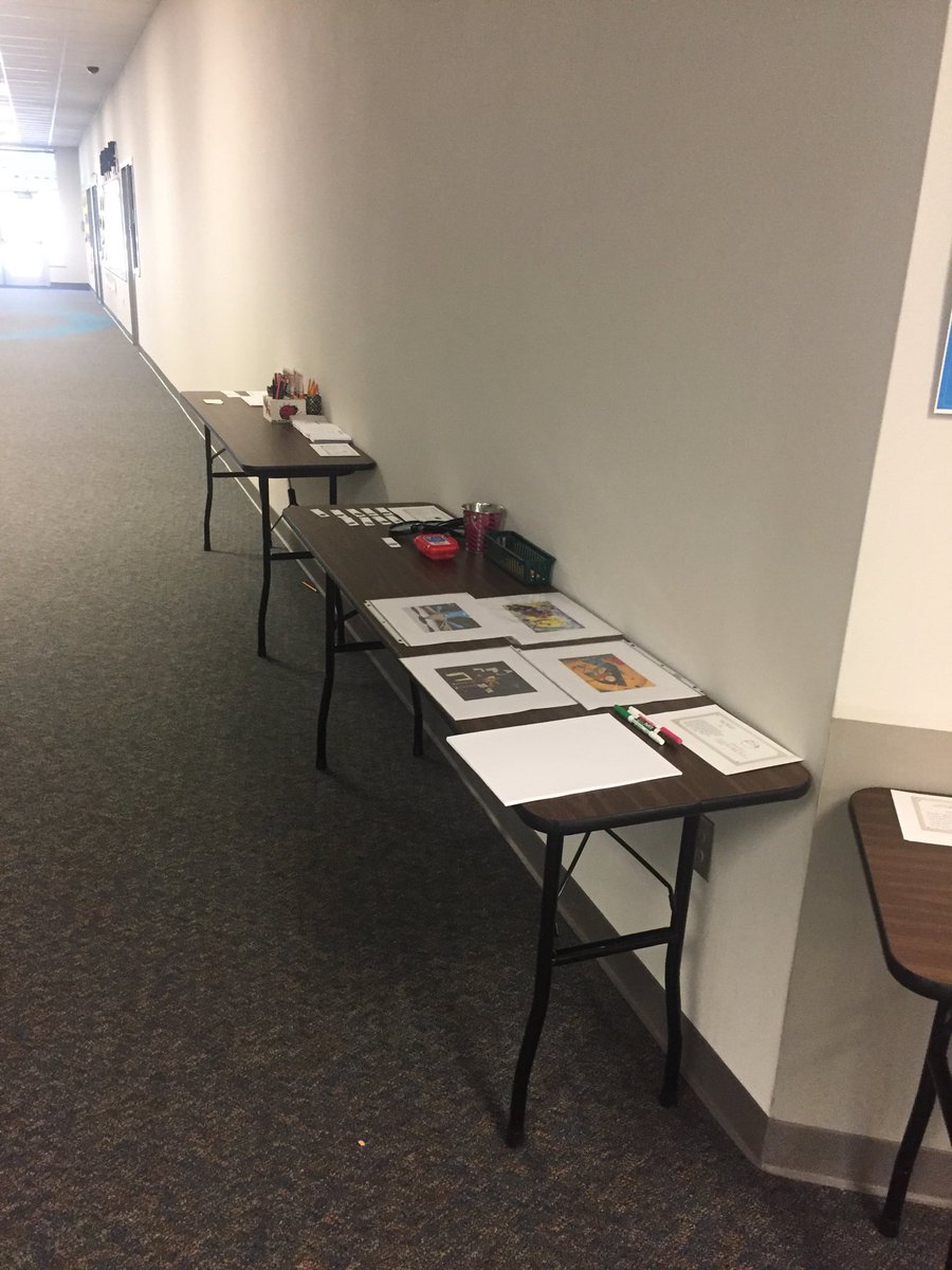 cstorms_we's tweet photo. Set up for our Career Day tomorrow to celebrate all the great things we worked on through our Education Foundation Grant. Can’t wait to see the kids enjoy it. @WEinKaty @KatyISDEdFound @TheWritePath_WE https://t.co/2pD8EUXSNr