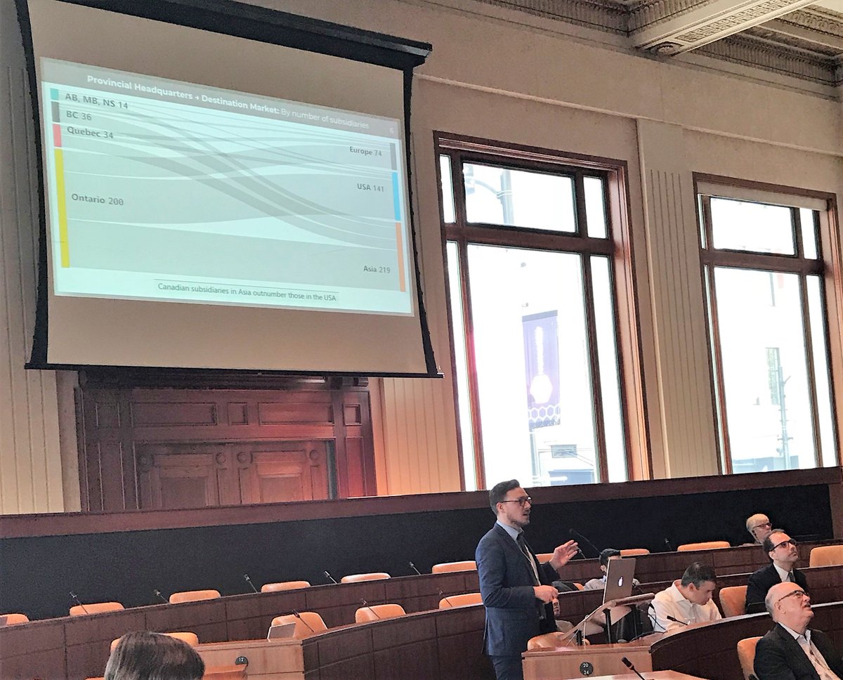 CanAsiaMap's tweet photo. @MgaMunk student @chapwick using #dataviz re Canadian tech companies in #Asia and beyond, another great @munkschool initiative, @CDOpartnership compelling presentations! https://t.co/OAunbzhPVD