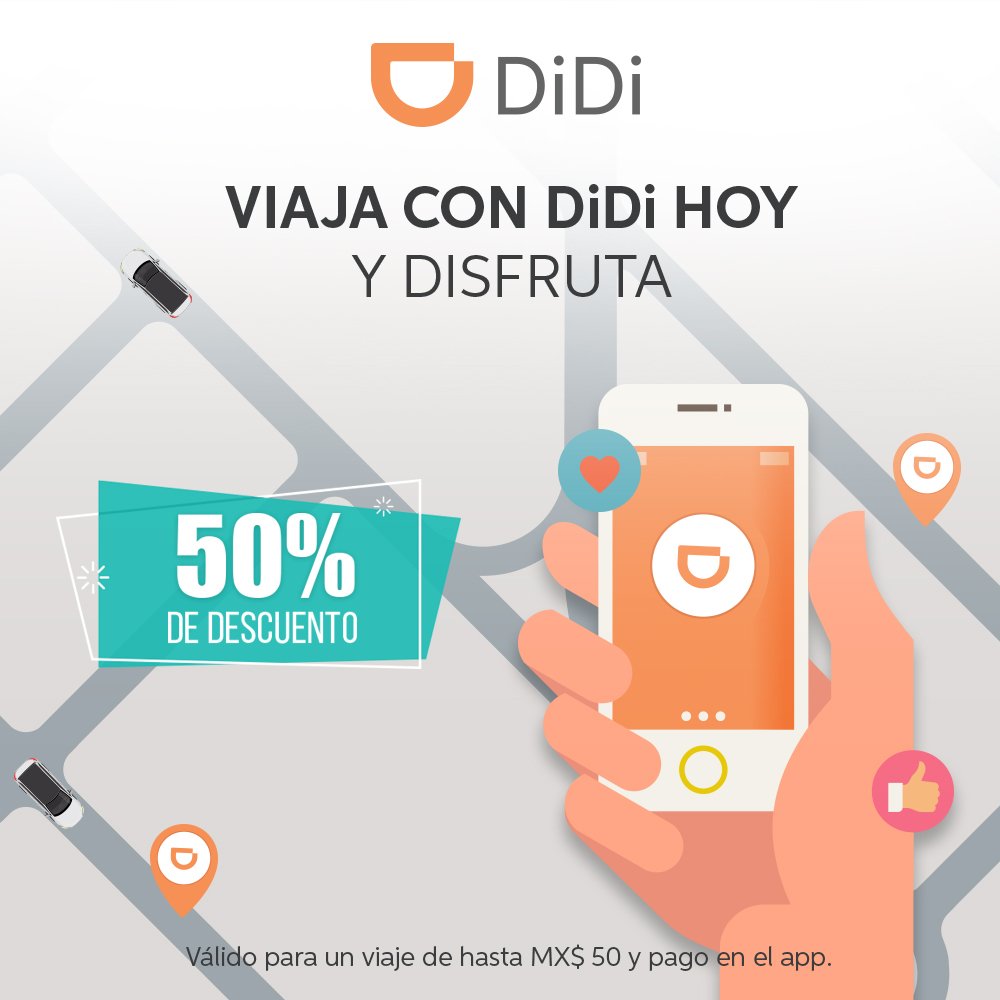 DiDi México on Twitter "HOY es ViernesDeDiDi 🚗🍊 ¡Aprovecha 50 de
