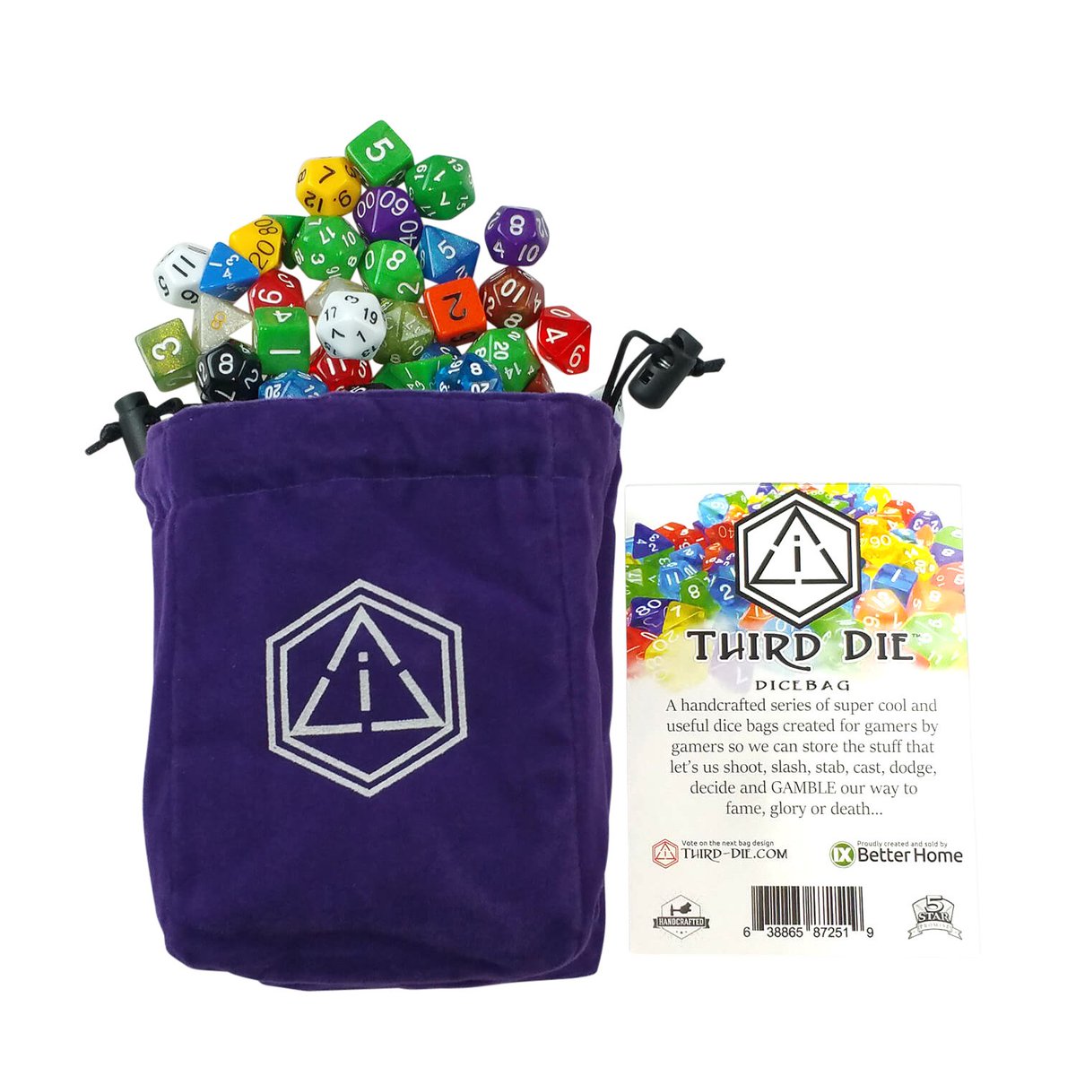 Third_Die's tweet photo. YAY! The purple dice bags are back in stock :) :) https://t.co/VgVKuyY49l