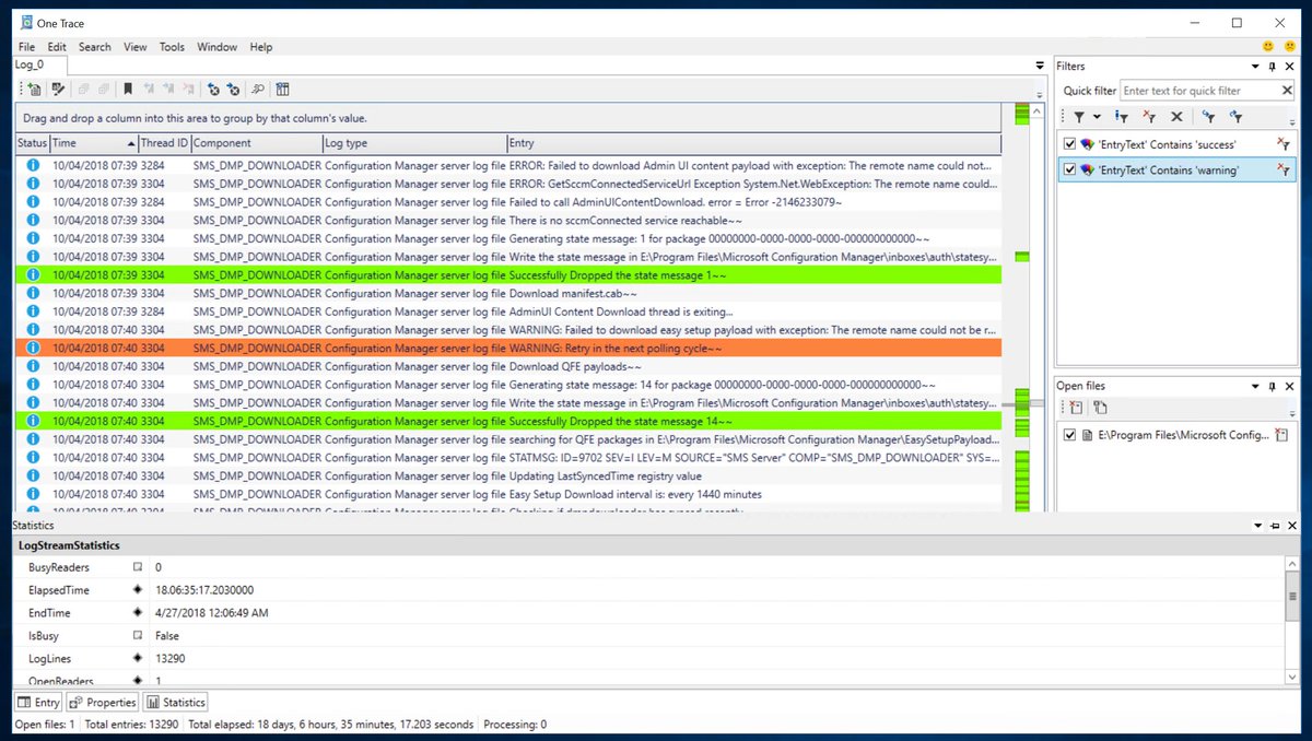 Microsoft log viewer