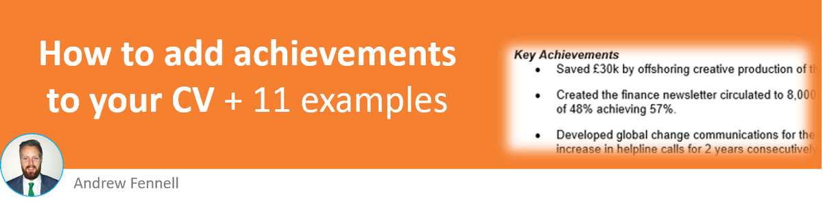 How to add achievements to your CV bit.ly/2I0BwCo