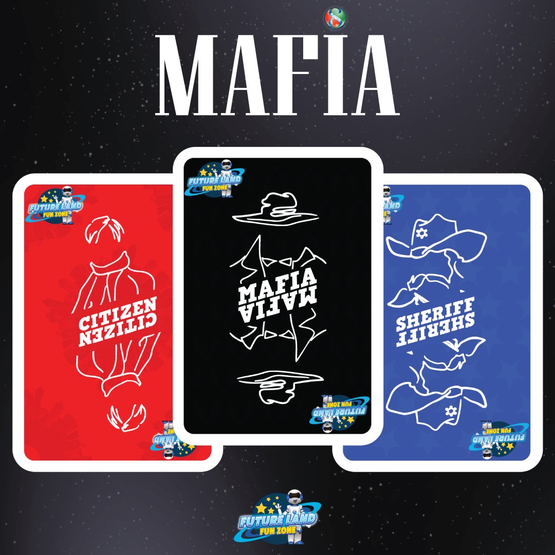 futurelandfz's tweet photo. 2 Mafia, 7 Citizens and 1 Sheriff. Informed minority vs. uninformed majority. You can't trust anyone!

Play the intellectually stimulating, fun and engaging party game #MAFIA at #FutureLandFunZone in Gurney Plaza, Penang!

Book your game today, call: 012-606 7550 ☎️ https://t.co/ad7UOLZU9K