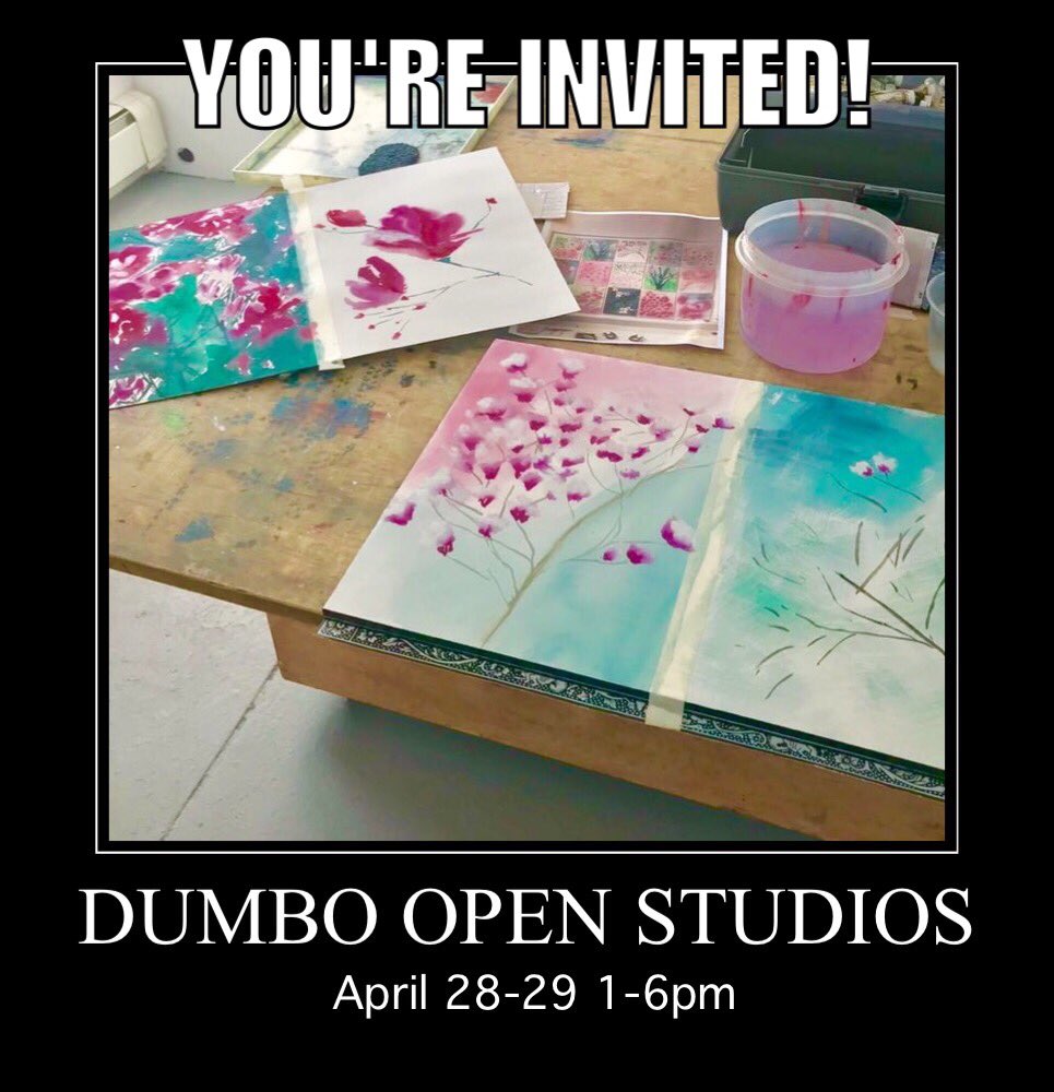 I'll be at my studio: 18 Bridge Street, 2G, Brooklyn, NY 11201 and would love people to drop by!