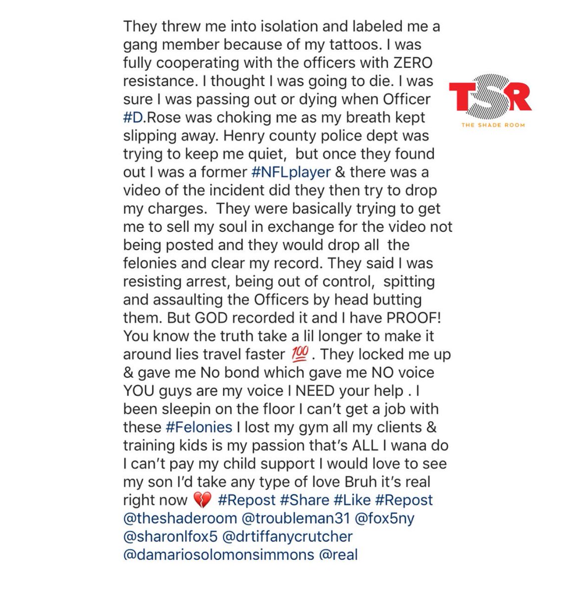 Johnpopiii's tweet photo. This shit sickens me bro. I’m tired of my people being treated like we don’t mean shit. They’ll make us a target regardless of the situation. No matter how much money you have of how famous you are.  #desmondmarrow 
#justiceforDesmondMarrows https://t.co/nQpVDOth0h
