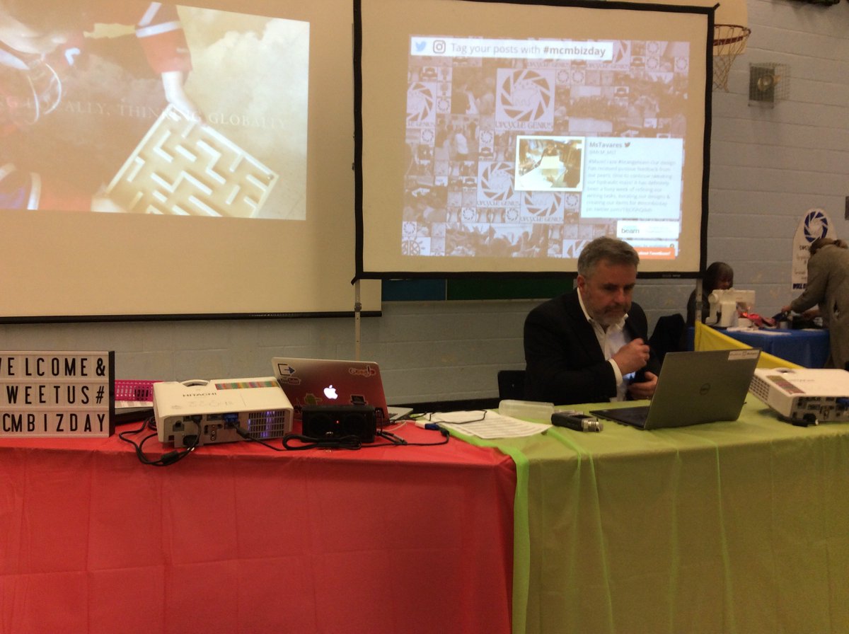 McMBusinessDay's tweet photo. What an honour to have @Stephen_Hurley @voicEdcanada join us today! Capture student reflections of their learning journey, overcoming obstacles, making compromises, stepping up to support peers &amp; being leaders in the school community #mcmbizday @tdsb @TDSB_STEM #tdsbgc @TLPCanada https://t.co/G1E44ZQRGF