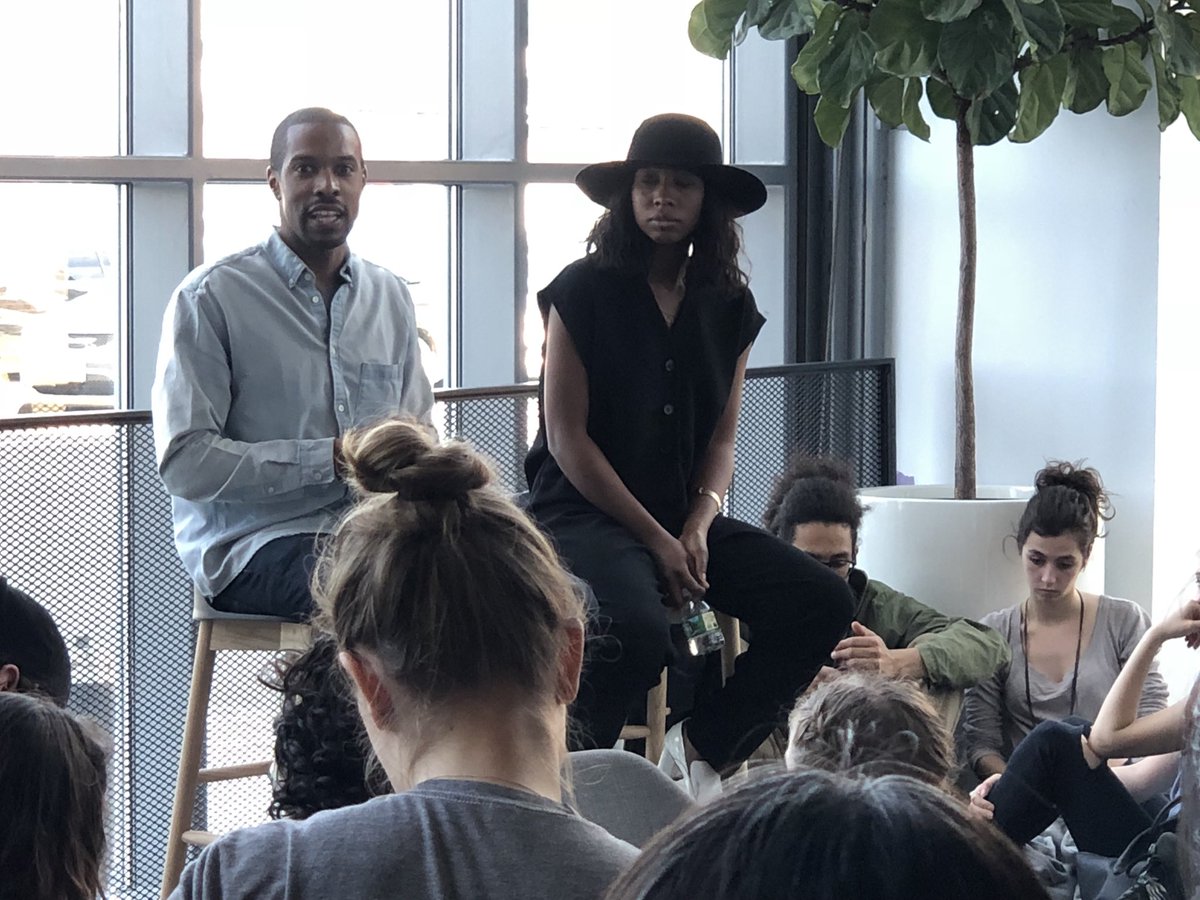 Me and the homie <a href="/sammybdesignsny/">Samantha black</a> teaching the next generation of entrepreneurs #learningishalfthebattle #nycliving <a href="/TheNewSchool/">The New School</a> special thanks to  <a href="/NYCEDC/">NYCEDC</a> @brooklynnavyyard