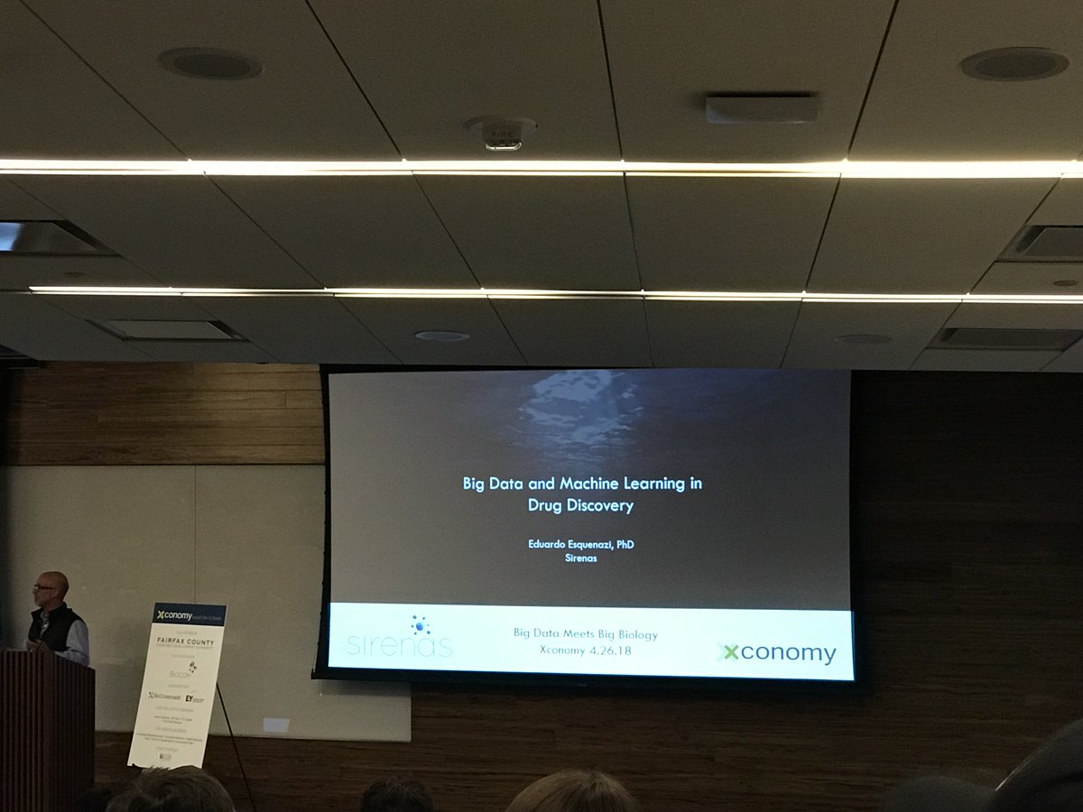 .<a href="/sirenasmd/">Sirenas</a> is reaching across the aisle to tech innovators in Silicon Valley in order drive forward #machinelearning to enable drug discovery that combines privileged chemistry and complex biology <a href="/dreazyed/">Dreazyed</a> speaking about big data meeting big biology <a href="/Xconomy/">Xconomy</a> #xconbig