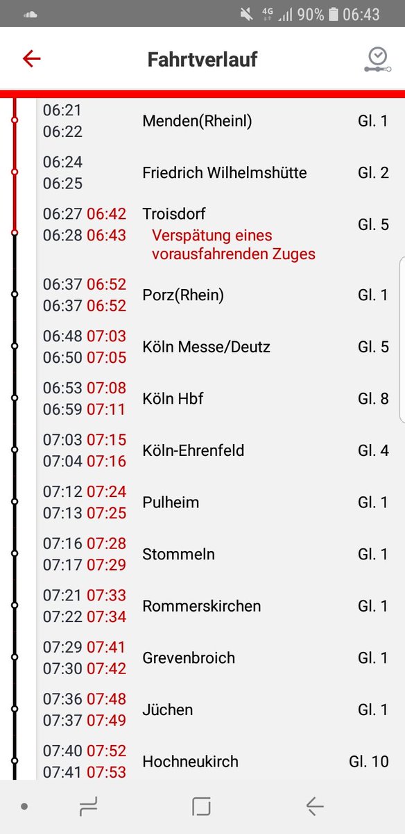 DJDeKoN's tweet photo. @DB_Bahn @Regio_NRW 

2. Zug des Tages. Schon 20 Min vorher fuhr kein Zug auf unserem Gleis in Richtung Köln. Also warum genau hat der Zug WIEDER Verspätung? 
Das Erfüllen einer Dienstleistung steht in ihrem Unternehmen ganz sicher nicht an 1. Stelle.
Edit: Aktuell +20. https://t.co/Gyh6yhGQP8