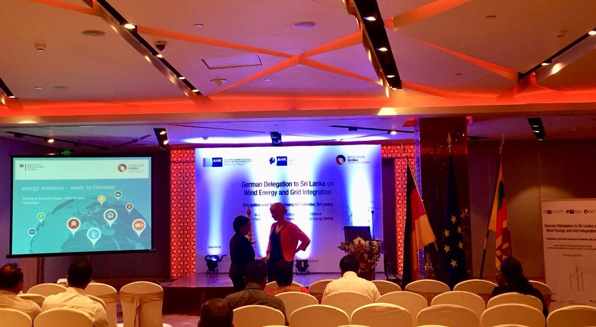DynamicAVonline's tweet photo. German delegation to Sri Lankan on wind energy and grid integration. An event for the German chamber of commerce of Sri Lanka 
#DynamicAVEvents #Colombo #SriLanka #lka https://t.co/VXCS03scnI