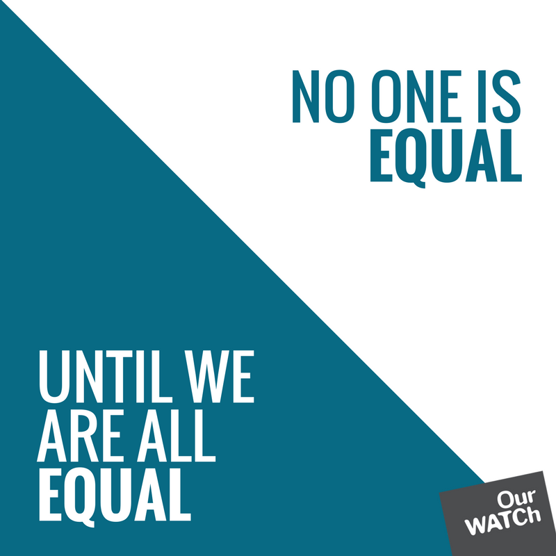 It’s up to us to create a new normal where women are seen as equals &amp; treated with respect. Find out more about what you can do: ourwatch.org.au/Preventing-Vio…