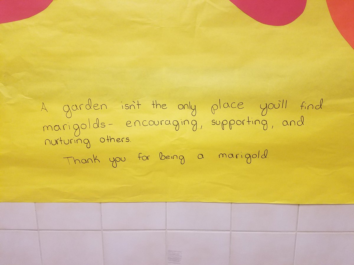 NHSCounDept's tweet photo. Basically ππ about @NorthernHS3DArt & @nhsAPart's creativity! Be someone's marigold! Gorgeous display, profound message, & awesome tie-in with the door hangers! Our Art Department is second to NONE! π #StandUp4NHS #WeekWithoutHate #WeAreNorthern https://t.co/Ml5MIjUTls
