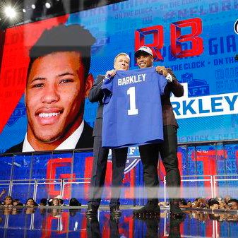 Mets's tweet photo. Welcome to New York, @saquon and Sam Darnold! #NFLDraft #LGM https://t.co/86hx89CHIX