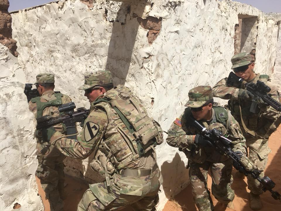 #USArmy #Soldiers from 2nd Battalion, 7th U.S. Cavalry Regiment 'Ghost Battalion' conduct urban operations during training at Fort Bliss, Texas. #ReadyNow #ArmyReadiness