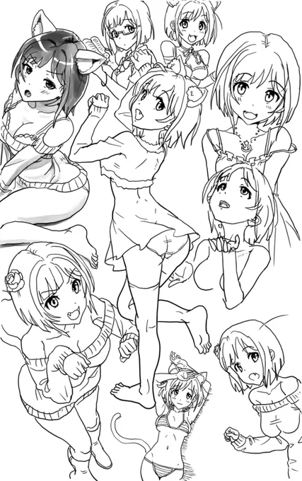 手癖でみくにゃん落書き 