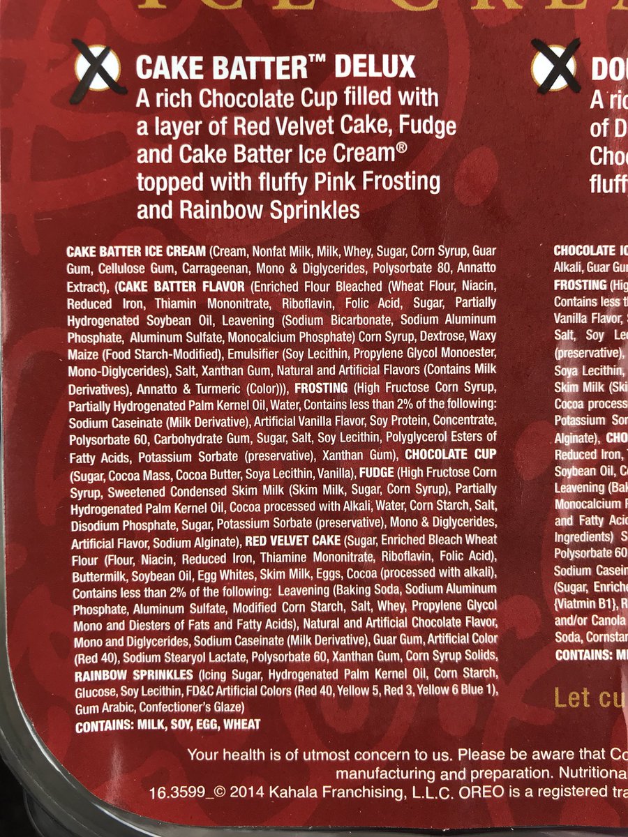 LOGOinvestor's tweet photo. @ColdStone Shame on you for these horrific ingredients for our children! I will boycott your company until you create healthier products. https://t.co/QY9nPdS8iF