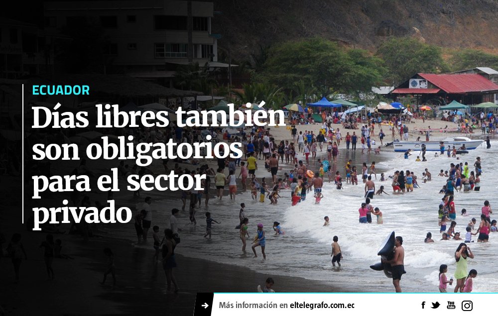 el_telegrafo's tweet image. Días de #feriado también son obligatorios para el sector privado►bit.ly/Feriado-Ecuado…