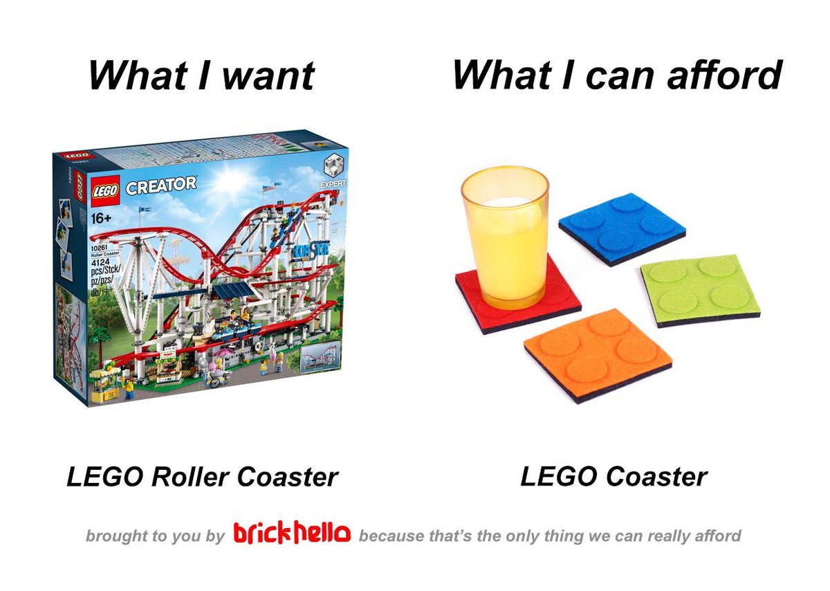 BrickHello's tweet image. This is exactly how we feel after looking at the prices. #lego #legorollercoaster