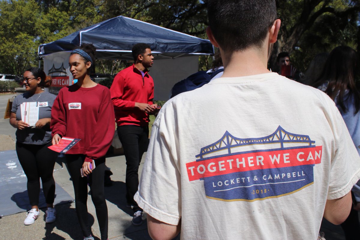 LockettCampbell's tweet photo. For a limited time only TWC apparel on sale for $20 in the Student Government Office. Own a one of a kind commemorative hand woven piece of LSU and political history. Impress your friends and family with this truly stunning work of art all for one easy payment. https://t.co/wh6QdUUKPI