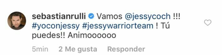Y <a href="/JessyCoch/">Jessica Coch</a> como siempre apoyada por sus amigos <a href="/sebastianrulli/">Sebastian Rulli</a> 💚💪 #YoConJessyCoch #JCWarrior #JCWarriorTeam #Reto4Elementos <a href="/reto4elementos/">Reto4Elementos</a> 👏👏👏👏👏