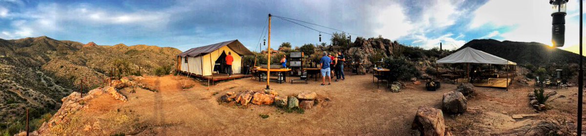Tonight we’re “glamping” with last year’s winners of an <a href="/azvignerons/">AZVignerons Alliance</a> auction lot. Looking forward to pouring some wine and enjoying a beautiful evening in the desert with some wonderful supporters of #azwine!