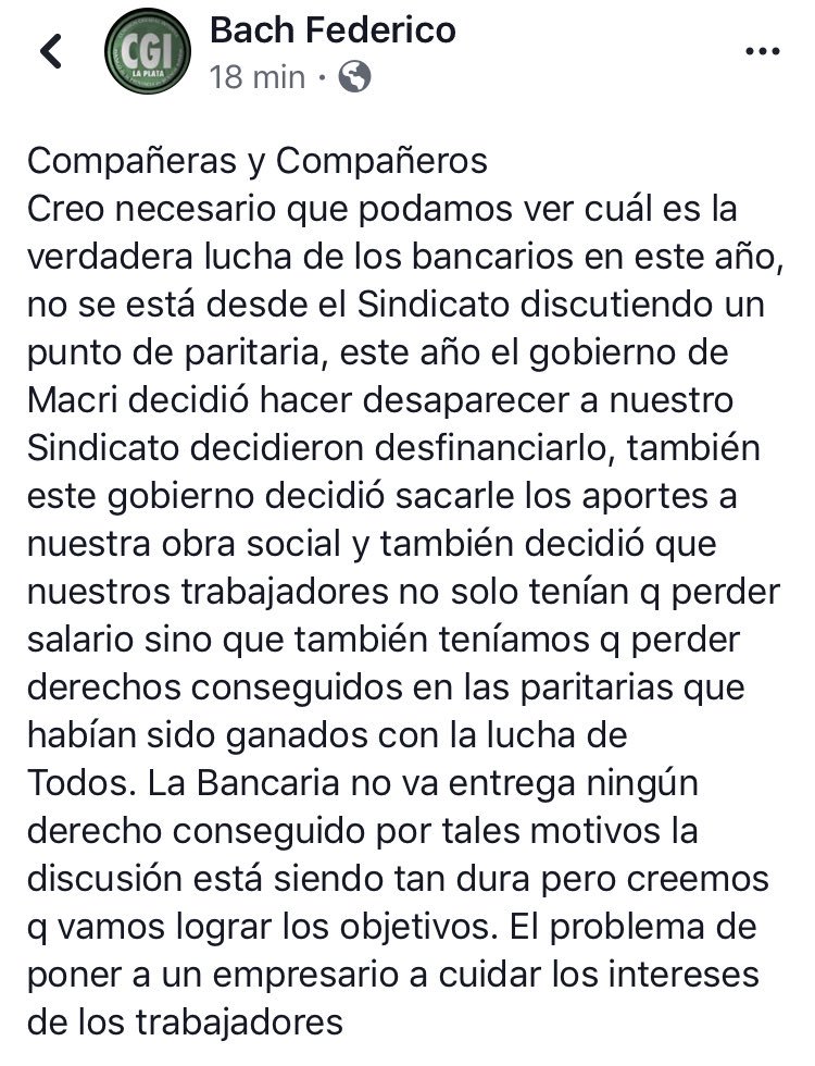 bachfede's tweet photo. #BaproEnLucha #LaPlata #Bancarios #LamentableElCambio https://t.co/ta3WkUPwrQ