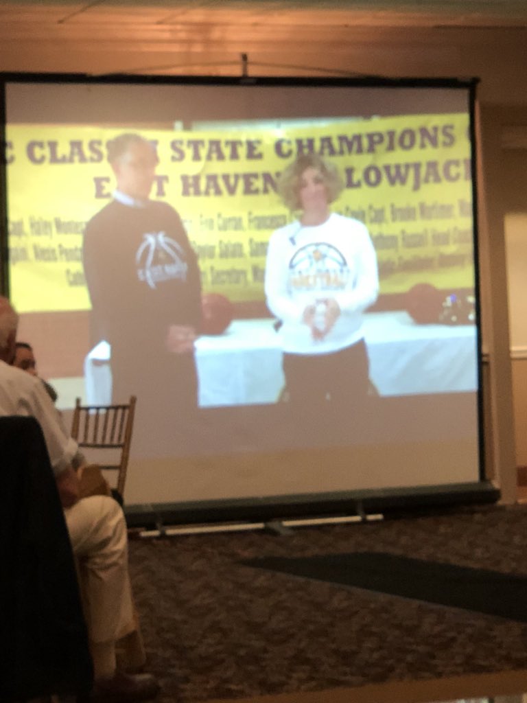 When your superintendent <a href="/EHSD_eforti/">Erica Forti</a> can’t be at the girls basketball banquet but she makes a video to congratulate them! #weareEHPS