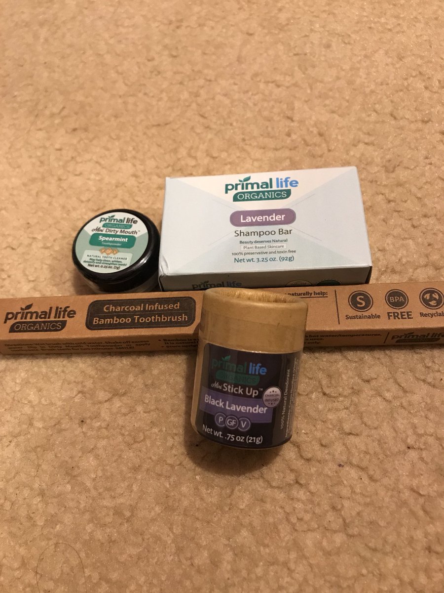 RandalynHill's tweet image. Thanks @PrimalLifeOrg for another fantastic shipment of my #favs.! #toothpowder #shampoobar #deodorant #charcoaltoothbrush