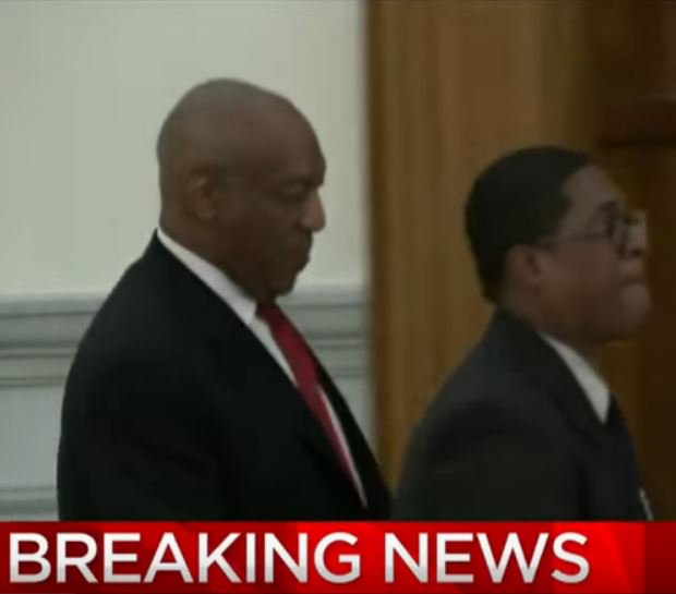 1SourceNewsUSA's tweet photo. Breaking News Bill #Cosby Found Guilty On All Three Counts.  The 80 Year Old Nearly Blind Cosby Leaving Court After Verdict Today. https://t.co/CK9r9KgnDn