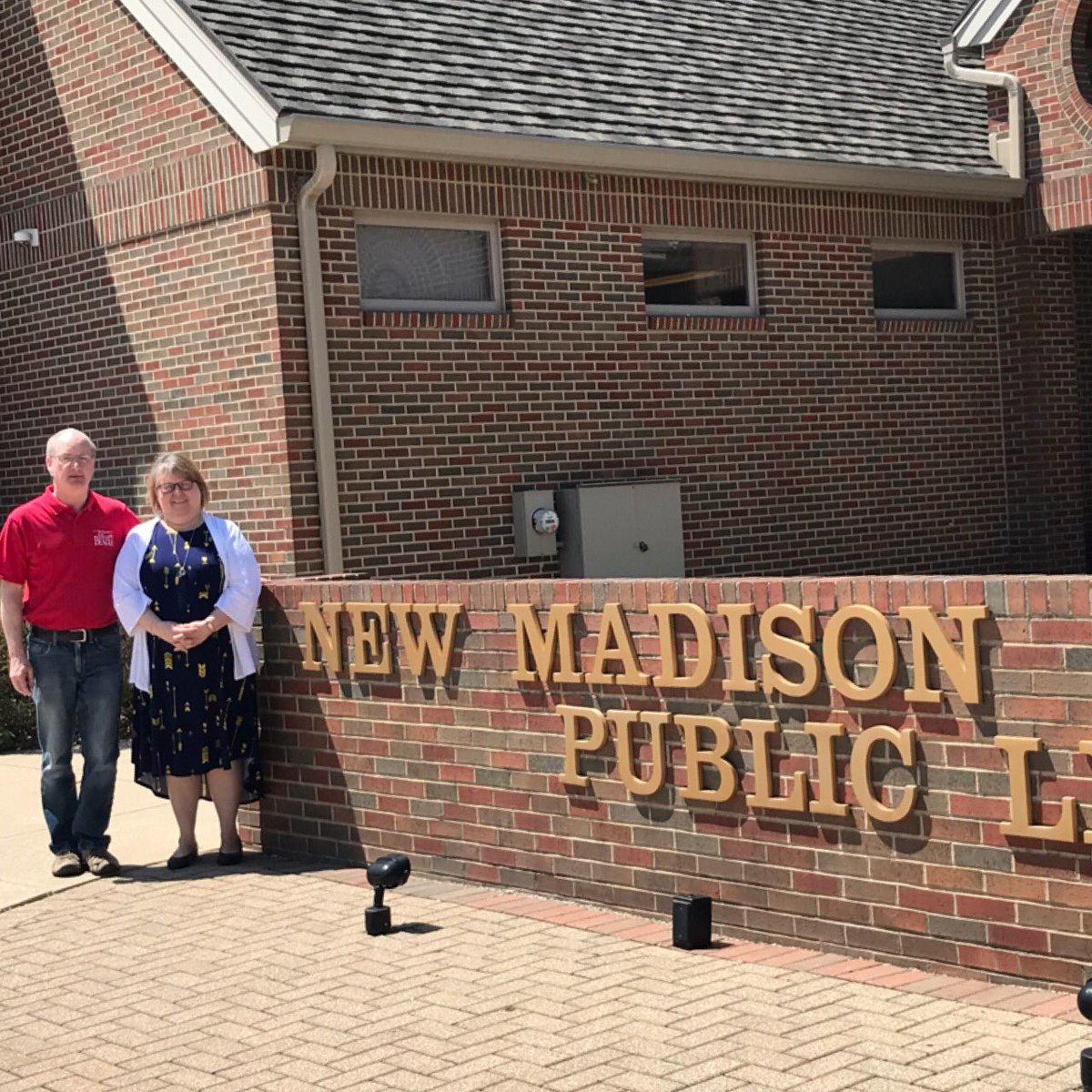 Bill_Beagle's tweet photo. Stopped by the New Madison Public Library today while out campaigning for our next State Rep, Bud O’Brien. Will visit again this summer to visit Brenda &amp; her patrons who know the value of our local libraries! #ohiolibraries https://t.co/Ps5JR49qBb https://t.co/NDyhnQXiK0
