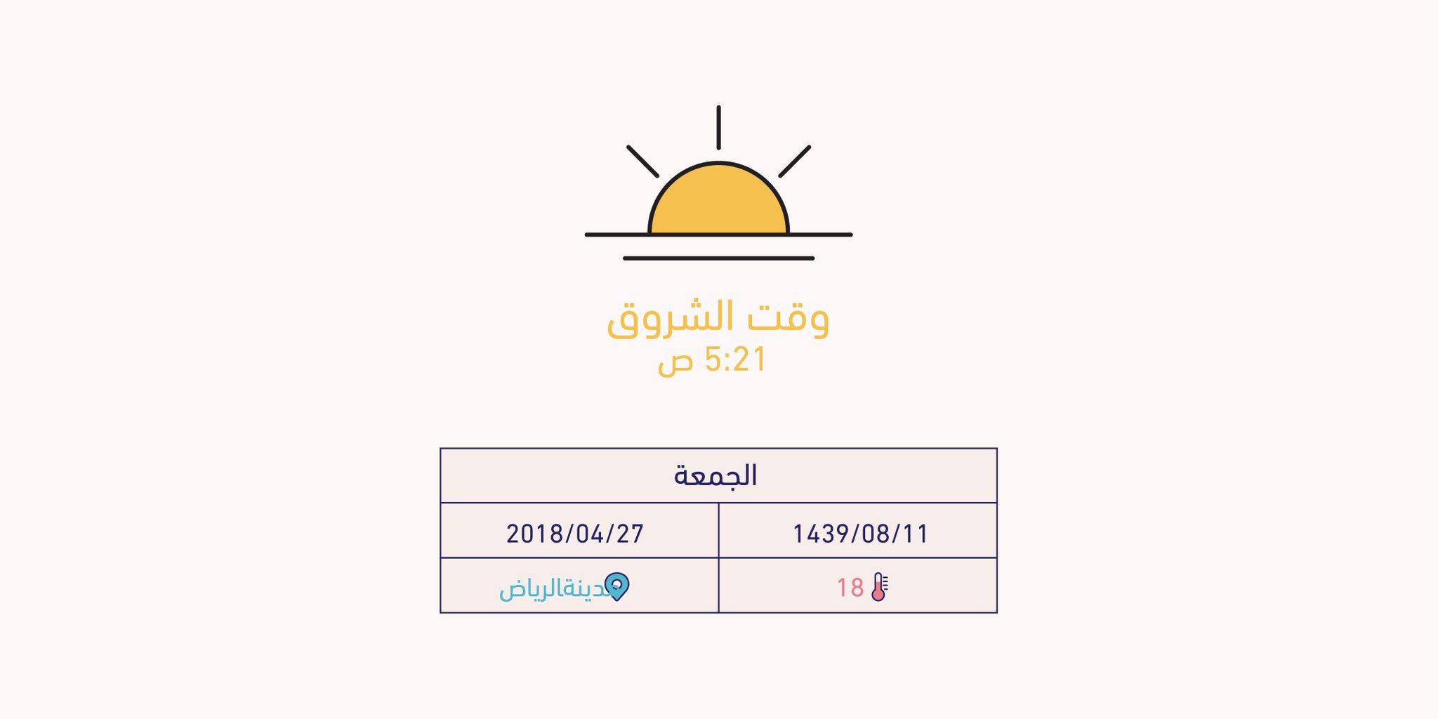 متى الشروق في الرياض