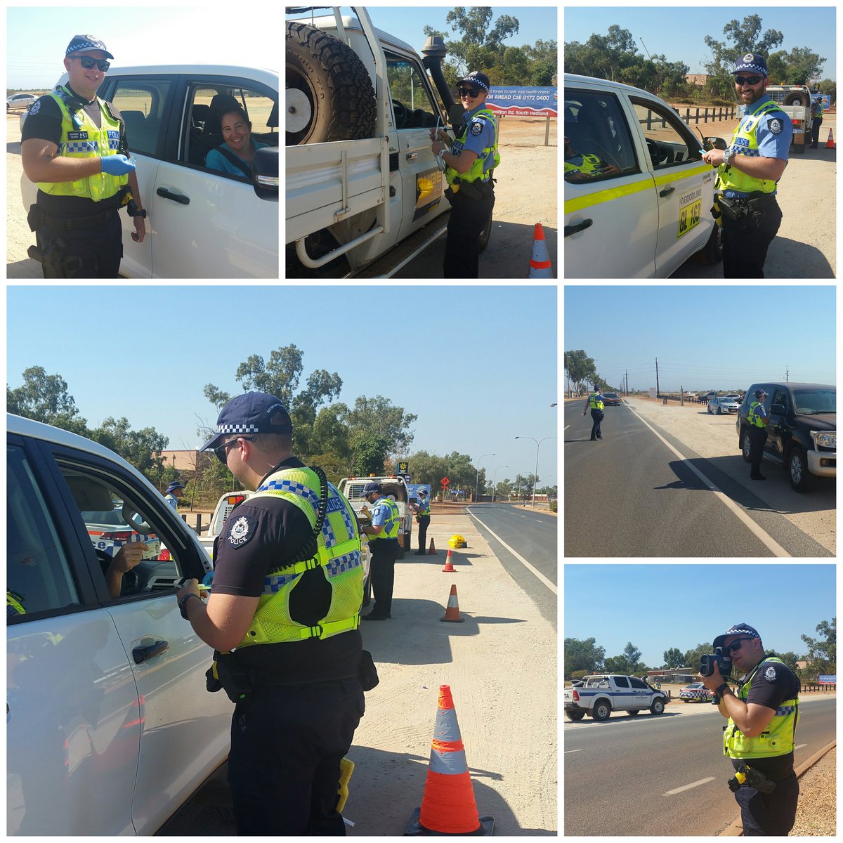 RoadPolicingWA's tweet photo. Alcohol and drug testing as well as positive community engagement at South Hedland. Happy drivers left with good knowledge and advice. #WATrafficPolice #WARoadSafe #DontDrinkAndDrive #DontDoDrugs #SouthHedland #BADBus4 https://t.co/E8pKtBLtGV