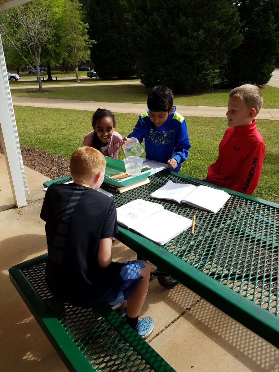 Mrs_KHef's tweet photo. Taking science outside on a sunny day! #4E23 @RCGib @WestLakeElem @WCPSSElemScie https://t.co/kbcbaNbYkw