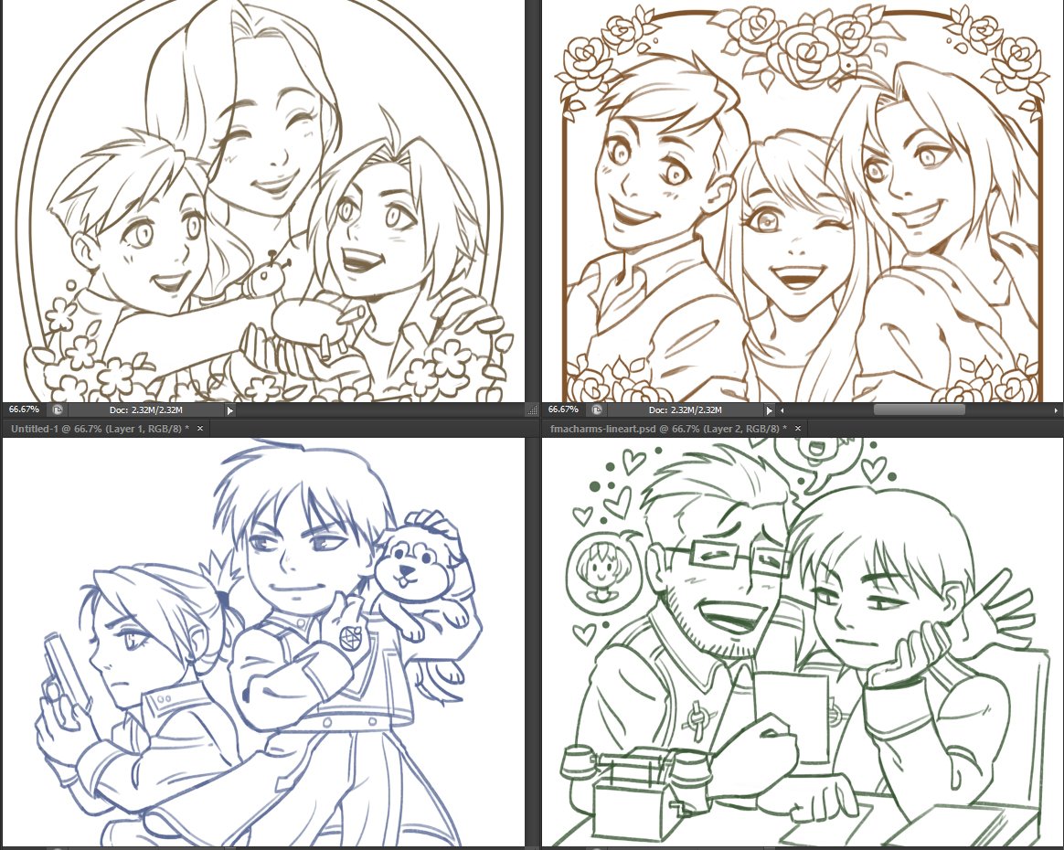 sneak peek of my FMA charms!! Crying so hard I can't wait to see the final results of my first charms ever alkdjfg ;o; I'll be having them in Doujima and my online shop real soon so I hope you will look forward to it too!! 