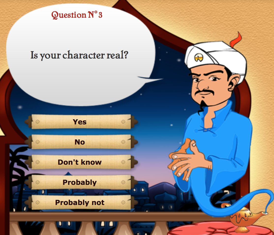 amensaturday's tweet photo. *is playing akinator with @joshuadun in mind*
*curls up in a ball and contemplates life * https://t.co/3X8jn7N2lZ