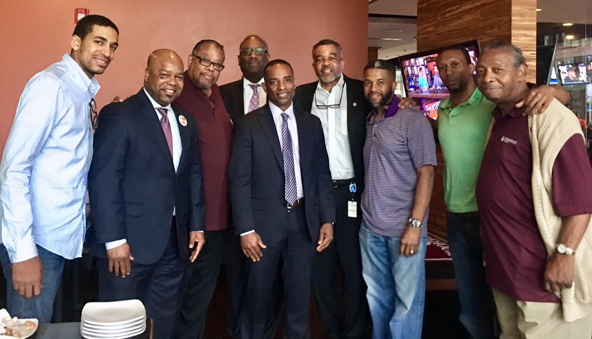 Morehouse College Alumni Association - Triangle (@mcnaatriangle) on Twitter photo Today at <a href="/TobaccoRoadDUR/">Tobacco Road, Durham</a>, the @NCMorehouseClub welcomed its newest members: James H. Sills, III ‘80, Torre Jessup 94, and Dr. Johnny B. Hill ‘97. <a href="/Morehouse/">Morehouse College</a> <a href="/MorehouseAlumni/">Morehouse Alumni</a> <a href="/markjsimeon/">markjsimeon.com</a> <a href="/JimSills_III/">Jim Sills</a> <a href="/torrejessup/">TJ Jessup</a> <a href="/johnnybhill/">Dr. Johnny Bernard Hill</a> Today at <a href="/TobaccoRoadDUR/">Tobacco Road, Durham</a>, the @NCMorehouseClub welcomed its newest members: James H. Sills, III ‘80, Torre Jessup 94, and Dr. Johnny B. Hill ‘97. <a href="/Morehouse/">Morehouse College</a> <a href="/MorehouseAlumni/">Morehouse Alumni</a> <a href="/markjsimeon/">markjsimeon.com</a> <a href="/JimSills_III/">Jim Sills</a> <a href="/torrejessup/">TJ Jessup</a> <a href="/johnnybhill/">Dr. Johnny Bernard Hill</a>