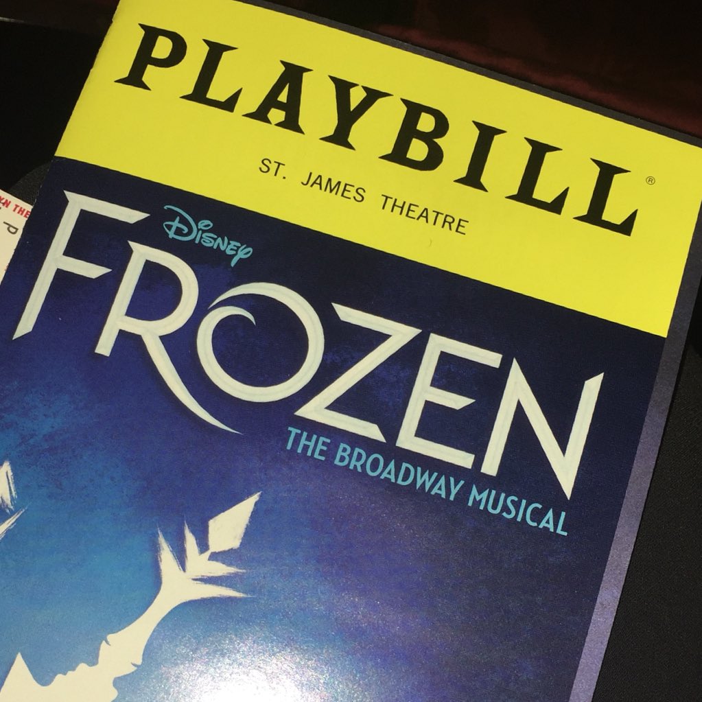 TheLauraPowell's tweet photo. @FrozenBroadway was magical. The detail put into this production really shows. #Frozen #Broadway #TBT #Disney #NYC #Theatre #HottestSnowOnBroadway #LetItGo #LightingAndSound https://t.co/acZhDAm52I