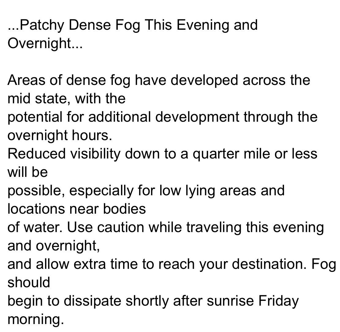 SPSOHX from 4/26/2018 10:24 PM  to 4/27/2018 4:00 AM CDT for Rutherford County: Patchy Dense Fog This Evening and Overnight...