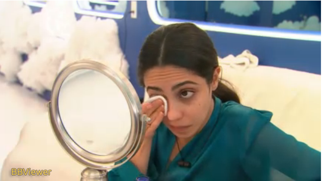 TheBryPie's tweet photo. Paras trying to wipe away all the lies..This could take a while  #BBCAN6 https://t.co/8Iec0bly8g