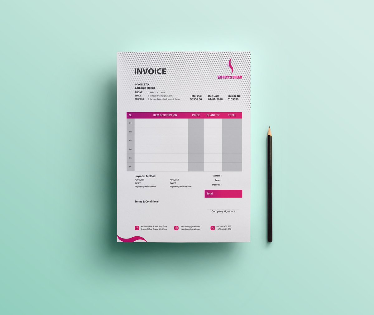 Marufcit9's tweet photo. #Need #Invoice Are you looking for a Excel and In Design Invoice ?Use this Invoice for billing purpose. https://t.co/igj0AkRmHF
#NFLDraft #KimJonghyun #GSWSydney #Korean #Rosen #Bills #LamarJackson #Sharks #RyanShazier #DerwinJames #LamarJackson  #CalvinRidley #DJMoore #Steelers https://t.co/UcxlDK4hLl