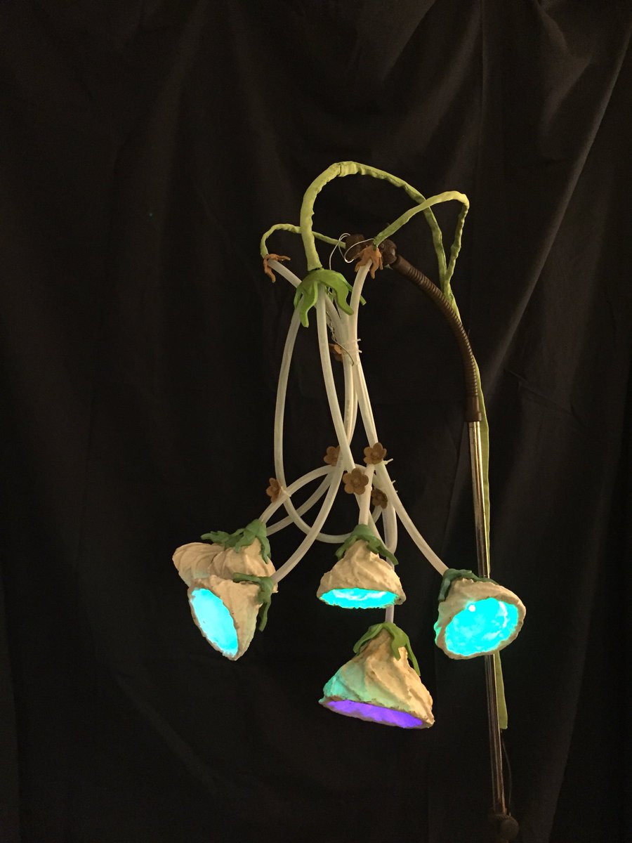 CorinneTakara's tweet photo. Fungus light for @tasteofsciSF “When Art Meets Science” https://t.co/c3BHFyJtmT tomorrow #3Dprints parts w/ @Algix3D #biodesign https://t.co/Ew7affYR0O